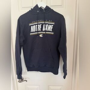 Champion Notre Dame University Dark Blue Athletic Hoodie Small